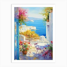 Panoramic Mediterranean Hotel Terrace Poster Art Print