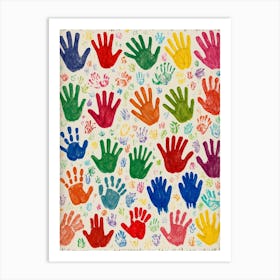 Handprints 3 Art Print