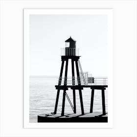 Harbour Lighthouse Whitby Art Print