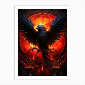 Crow Flame 1 Art Print