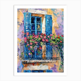 Balcony Painting In Marseille 3 Art Print