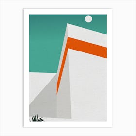 Minimal art Back of building Art Print