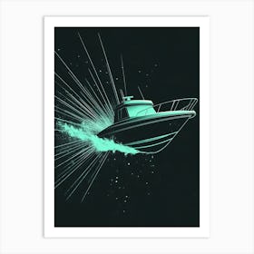 Boat In The Sky Art Print