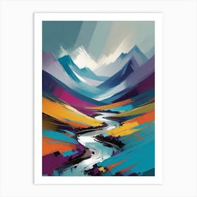 River In The Mountains 1 Art Print