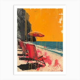 Beach Chairs Art Print