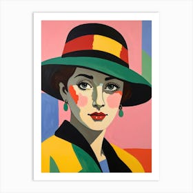 Lady In A Hat Art Print