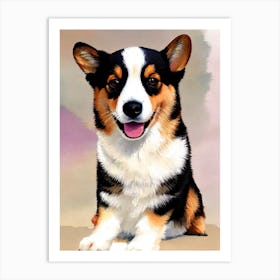 Pembroke Welsh Corgi 4 Watercolour Dog Art Print