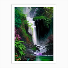 Cunca Wulang Waterfall, Indonesia Nat Viga Style Art Print