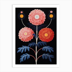 Chrysanthemum 1 Hilma Af Klint Inspired Flower Illustration Art Print