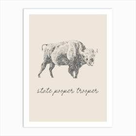 Trooper Pooper Bathroom Humor Art Print