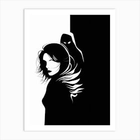 Silhouette Of A Woman 1 Art Print