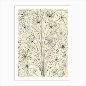 Floral Design Vector Art Print