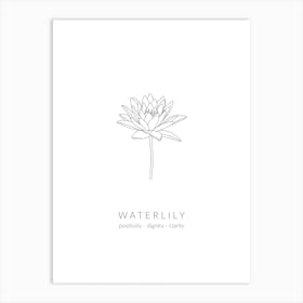 Waterlily Birth Flower Art Print