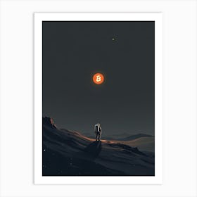 Bitcoin Night Art Print