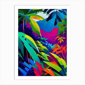 Costa Rica Colourful Painting Tropical Destination Art Print