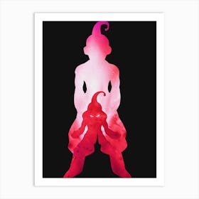 Anime Negative Space ― Angry Buu (Dbz) Art Print