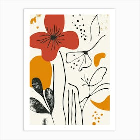 Flowers And Leaves 17 Art Print