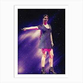 Superstars Of Lana Del Rey Live Concert Purple Art Print