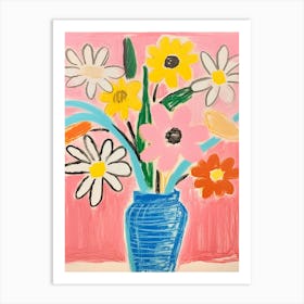 Flower Painting Fauvist Style Daisy 3 Art Print