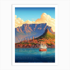 Cape Town Pixel Art 5 Art Print