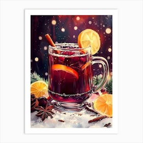 Christmas Mulled Wine Art Print