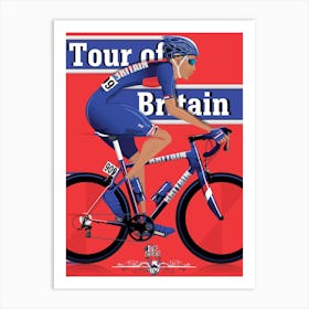 Tour Of Britain Cycling Race Art Print