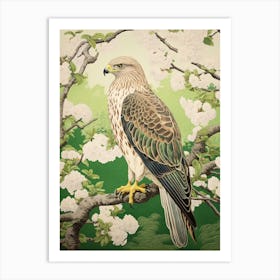 Ohara Koson Inspired Bird Painting Hawk 1 Art Print