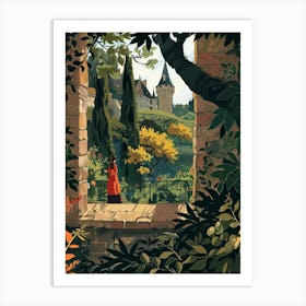 In The Garden Château De Chenonceau Gardens France 1 Art Print