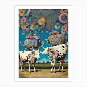 Cows In The Sky Art Print