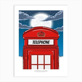 London Telephone Box Art Print