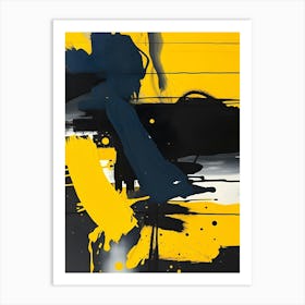 Yellow And Black Art Print