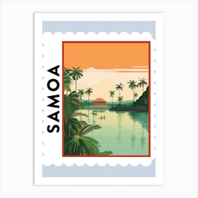 Samoa 2 Travel Stamp Poster Art Print