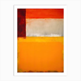 Orange Tones Abstract Rothko Quote 3 Art Print