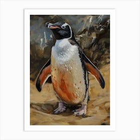 Adlie Penguin Deception Island Oil Painting 4 Art Print