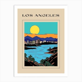Minimal Design Style Of Los Angeles, Usa 2 Poster Art Print