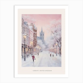 Dreamy Winter Painting Poster Cardiff United Kingdom Art Print