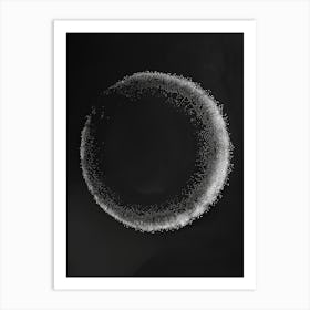 Circle On A Black Background Art Print