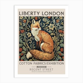 Liberty London Print William Morris Textiles Fox Art Print