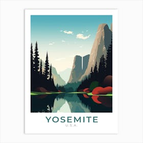 Usa Yosemite Travel Art Print