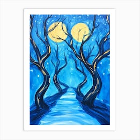 Moonlit Path Art Art Print