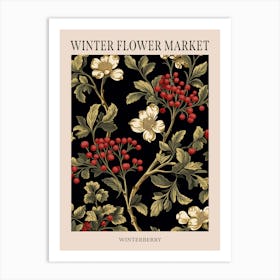 Winterberry 2 Winter Flower Market Poster Art Print