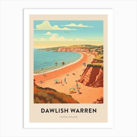Devon Vintage Travel Poster Dawlish Warren Art Print