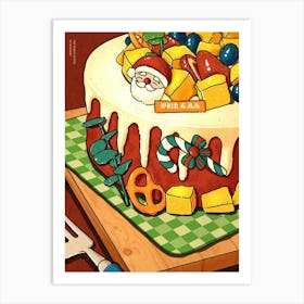 Christmas Cake Art Print