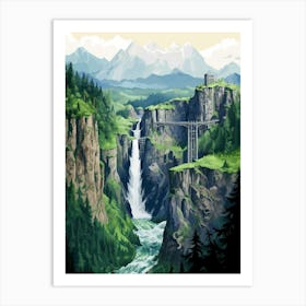 Snoqualmie Pass Retro Pop Art 9 Art Print