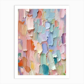 Pastels Impasto Paint Brush Strokes 13 Art Print