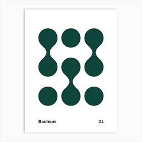 Geometric Bauhaus Poster Green 31 Art Print
