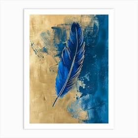 Blue Feather Art Print