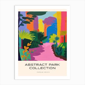 Abstract Park Collection Poster Parque Mexico Mexico City 2 Art Print