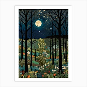 William Morris Night In The Woods 18 Póster