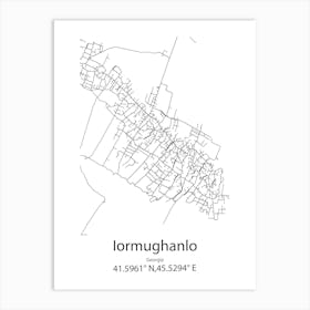 Iormughanlo,Georgia Minimalist Map Art Print